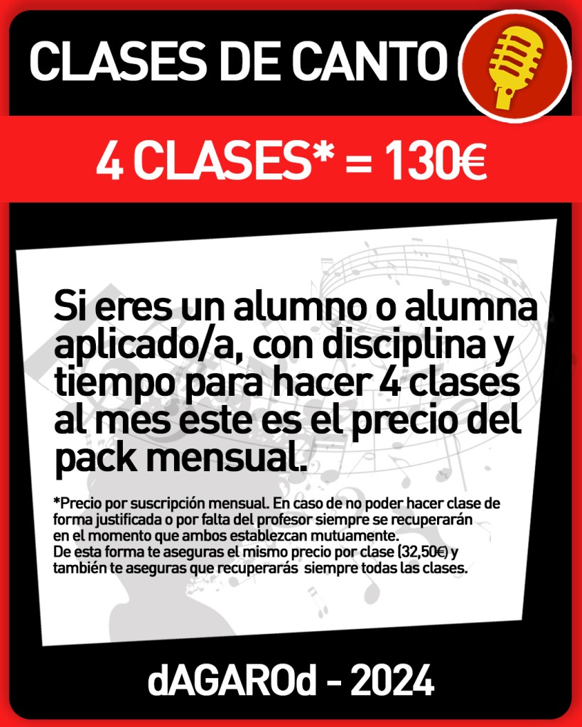 El precio de la suscripción al mes para 4 clases de 60 minutos cada una es de 130 euros