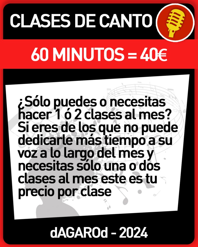 El precio por clase presencial de 60 minutos es de 40 euros